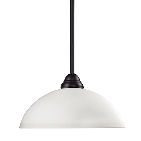 Z-Lite Riviera 1 Light Island/Billiard, Bronze & Matte Opal 2114MP-BRZ-DMO14